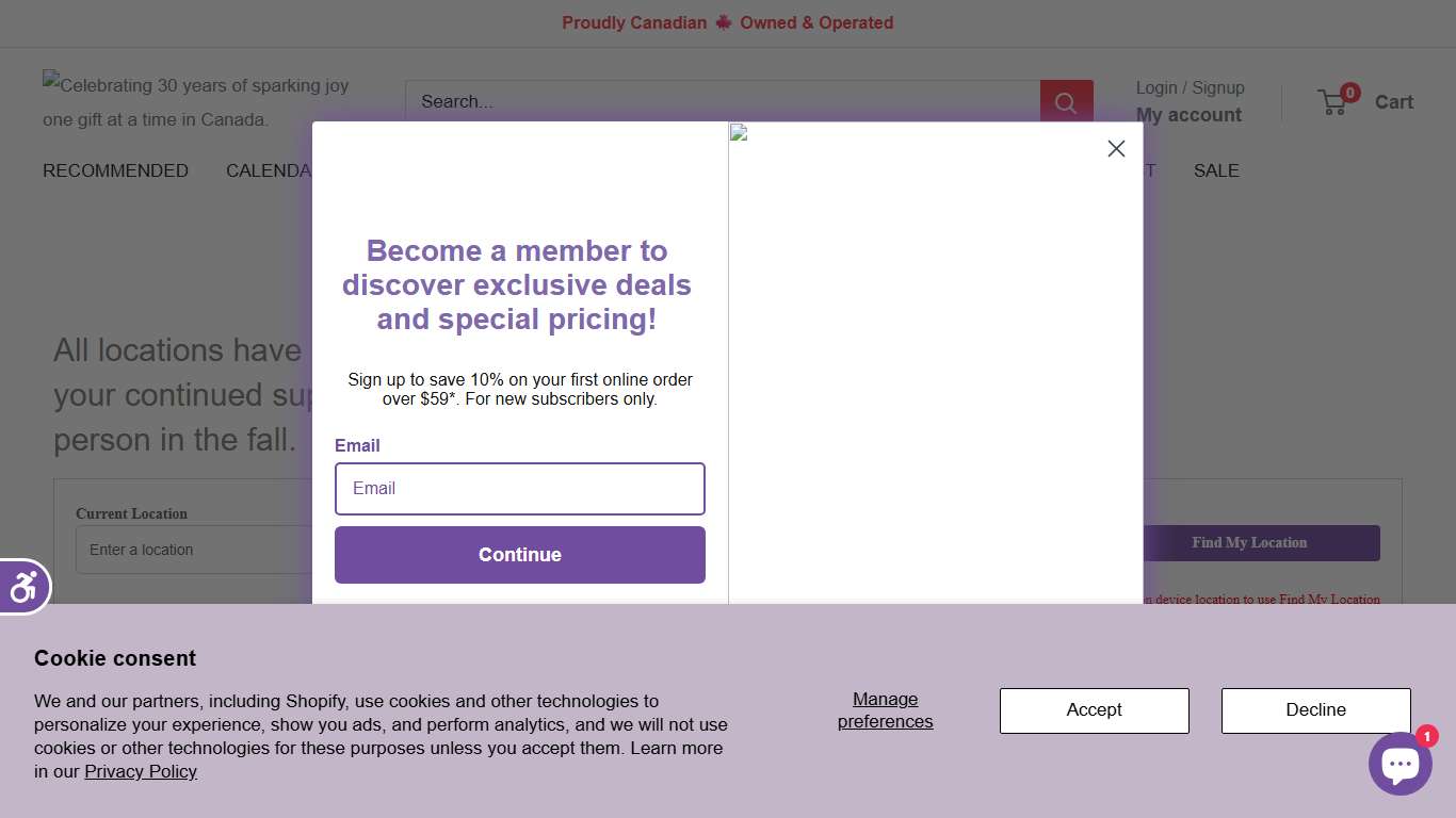 Store Locator - Calendar Club Canada